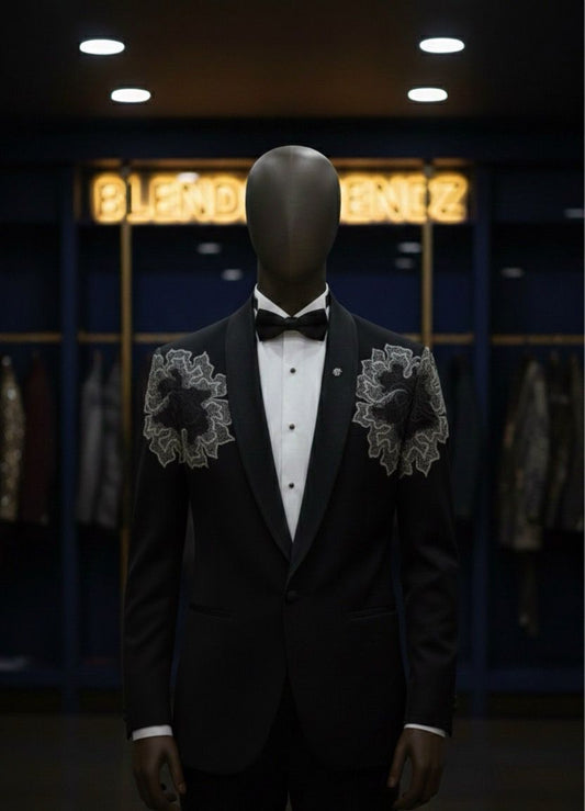 Black Suit With Handwork