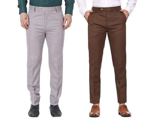 Copy of Copy of Dark Blue & Cream Formal Pant Combo