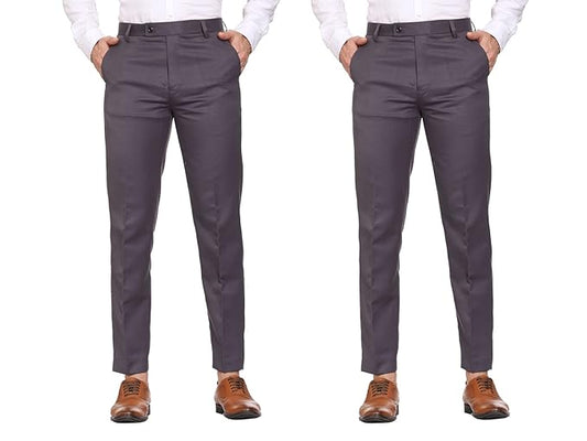 Dark Grey & Dark Grey Formal Pant Combo