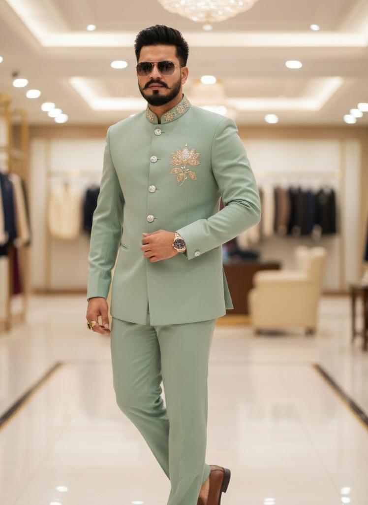 Bandhgala Suit With Handwork