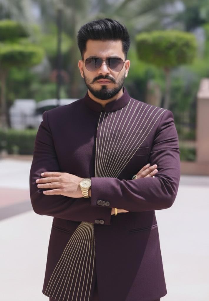 Bandhgala Suit With Handwork