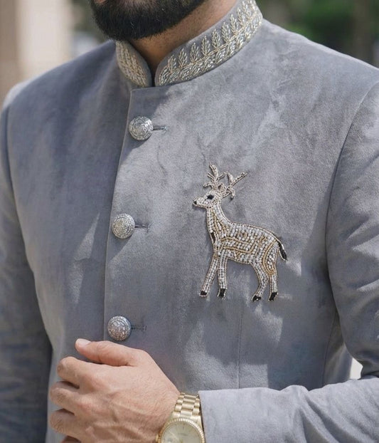 Bandhgala Suit With Handwork