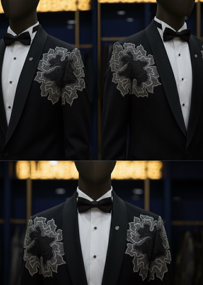 Black Suit With Handwork
