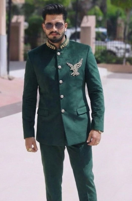 Bandhgala Suit With Handwork