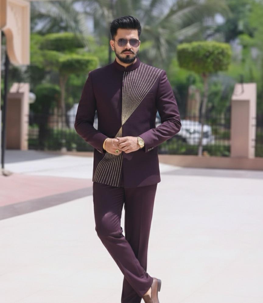 Bandhgala Suit With Handwork