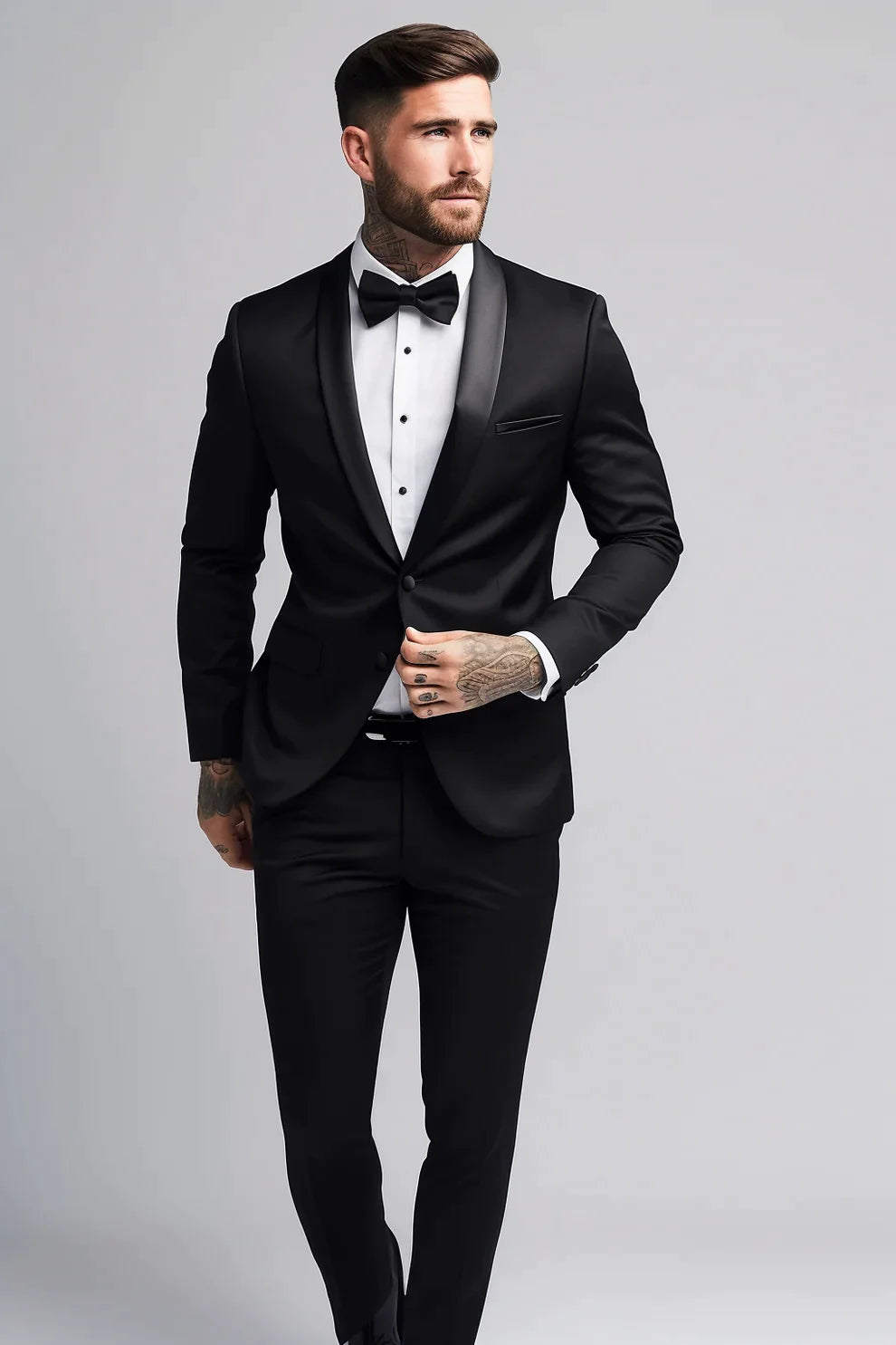 black tuxedo