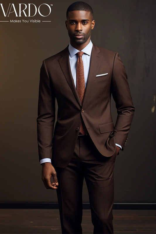 MEN'S COFFEE BLAZER SUIT