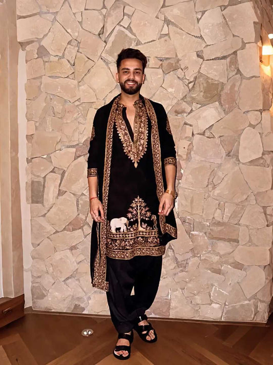 Handwork kurta with dupatta set