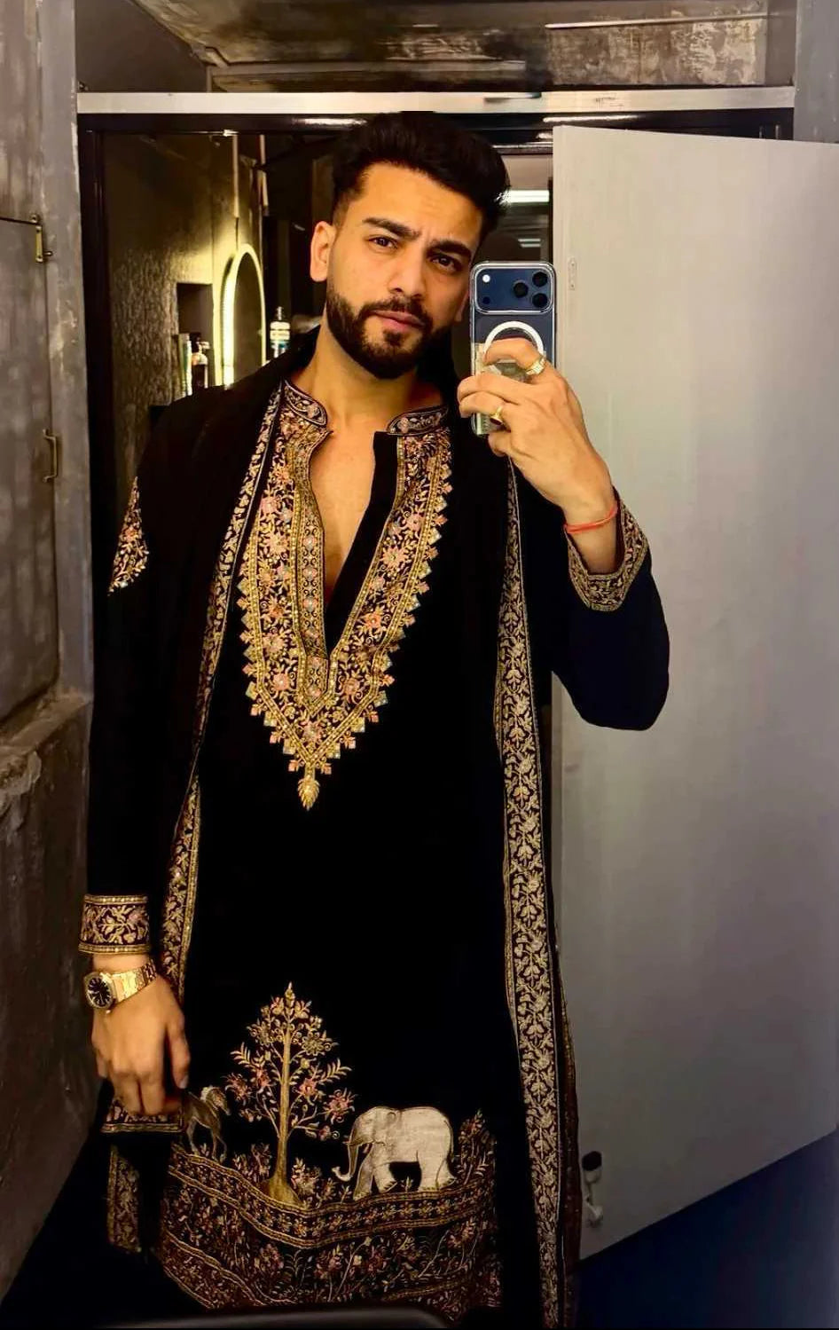 Handwork kurta with dupatta set