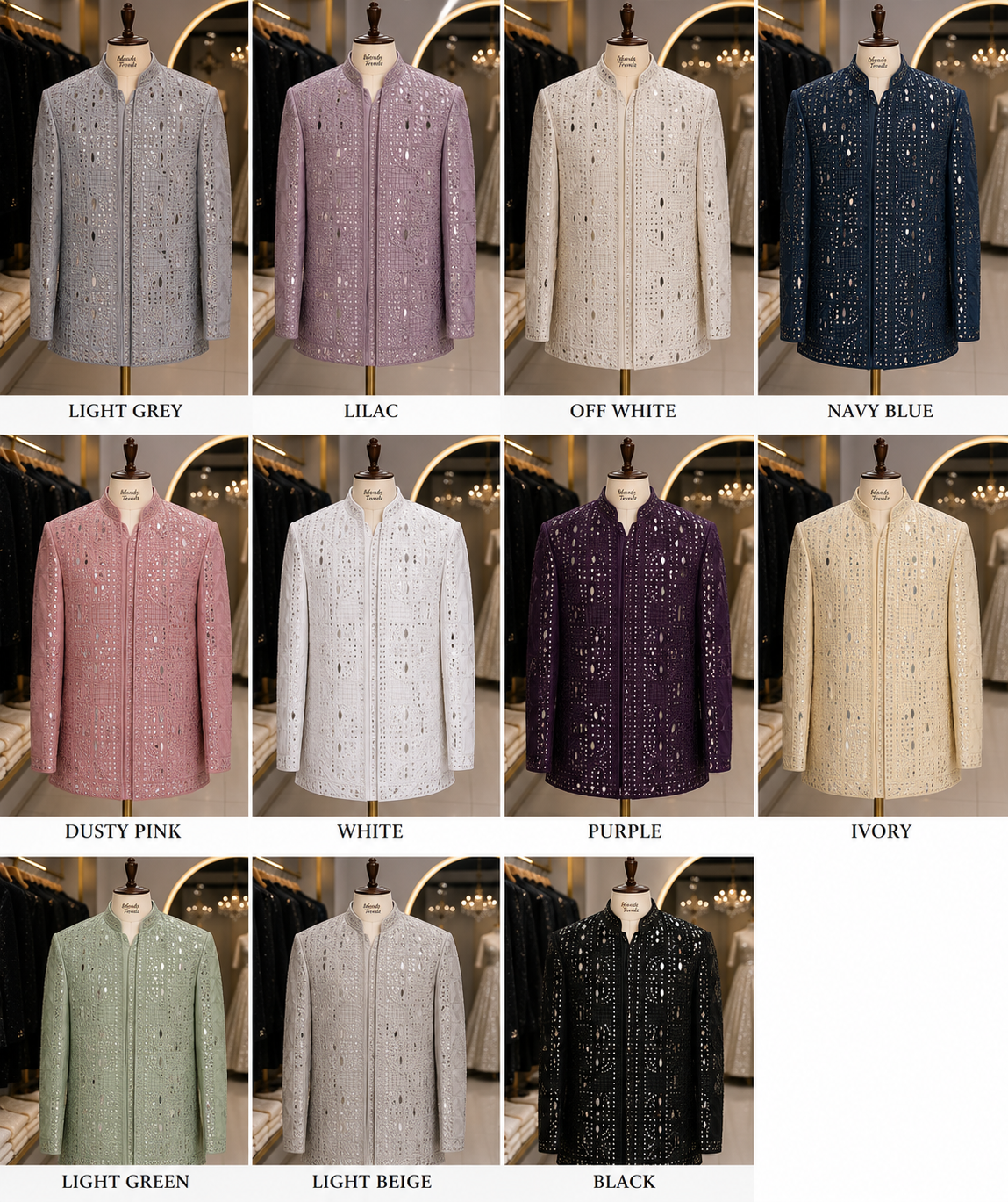 Mirror Work Jodhpuri Set with Pant