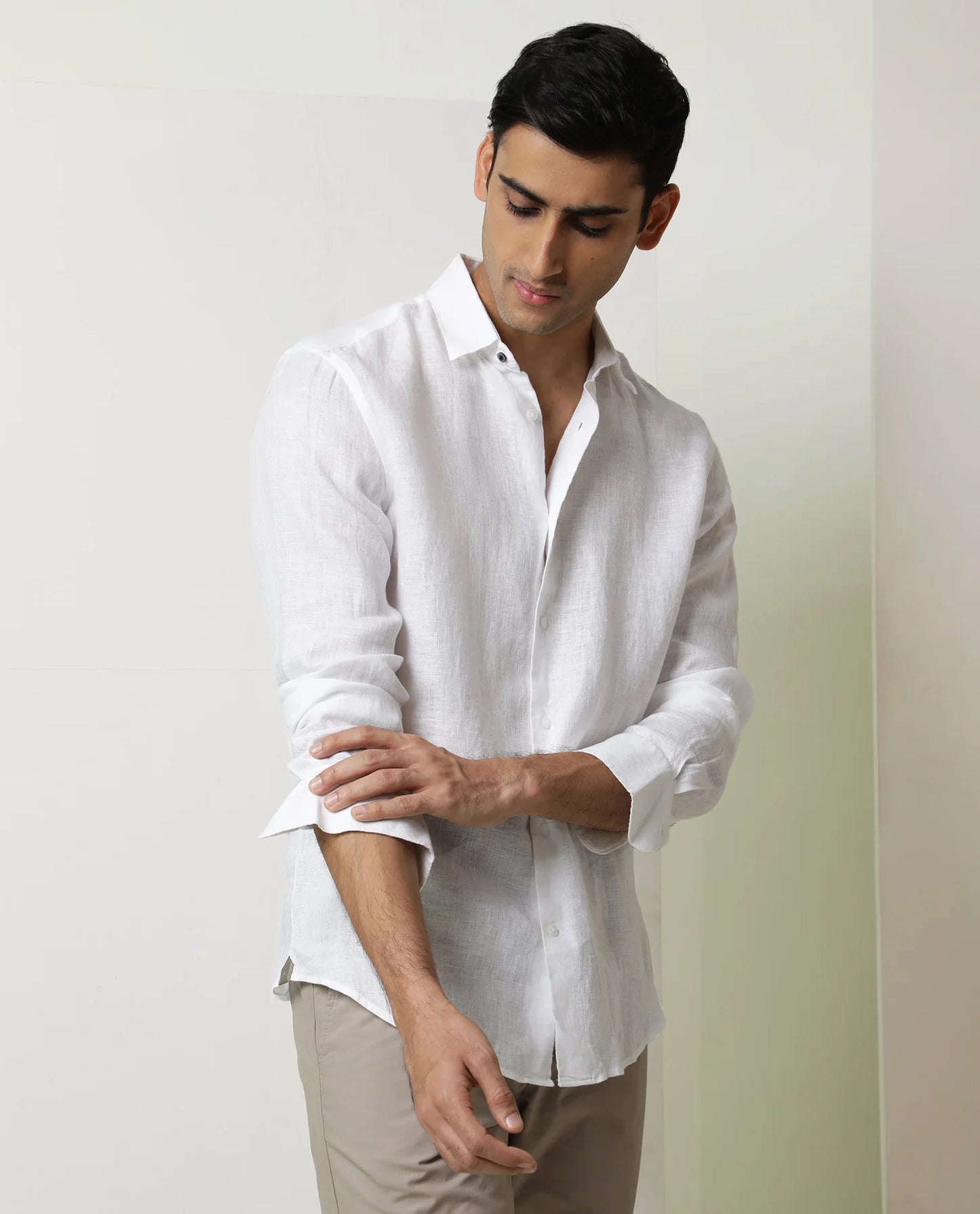 PREMIUM LINEN SHIRT WHITE full sleeve