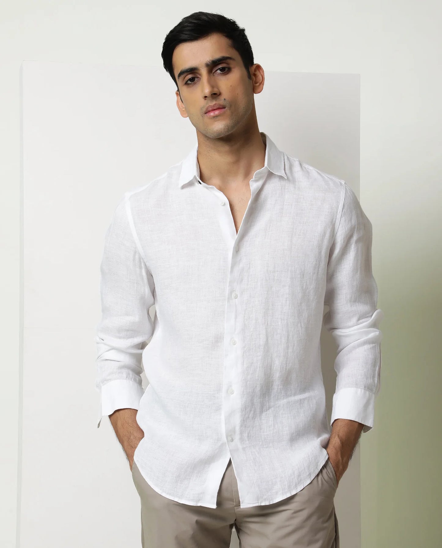 PREMIUM LINEN SHIRT WHITE full sleeve