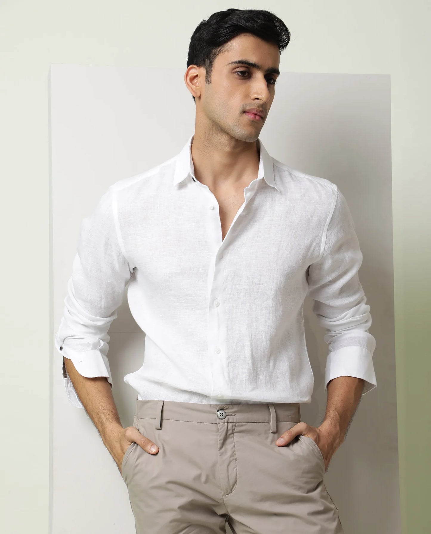 PREMIUM LINEN SHIRT WHITE full sleeve
