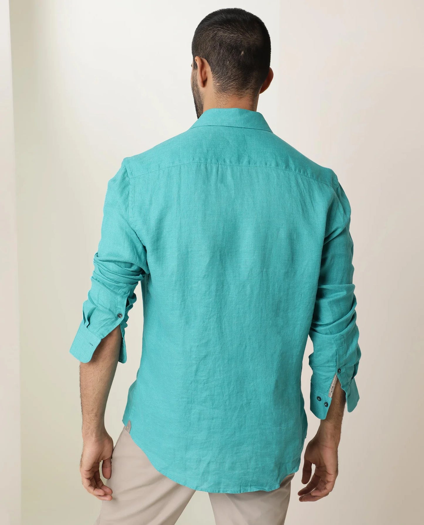 PREMIUM LINEN SHIRT SEA GREEN full sleeve