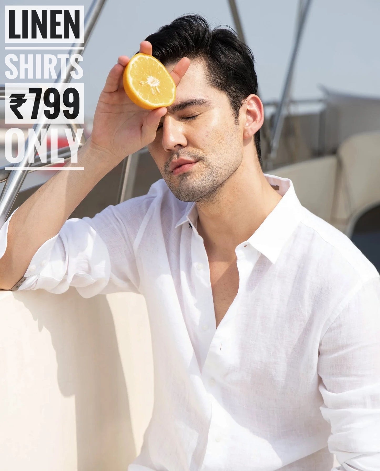PREMIUM LINEN SHIRT WHITE full sleeve