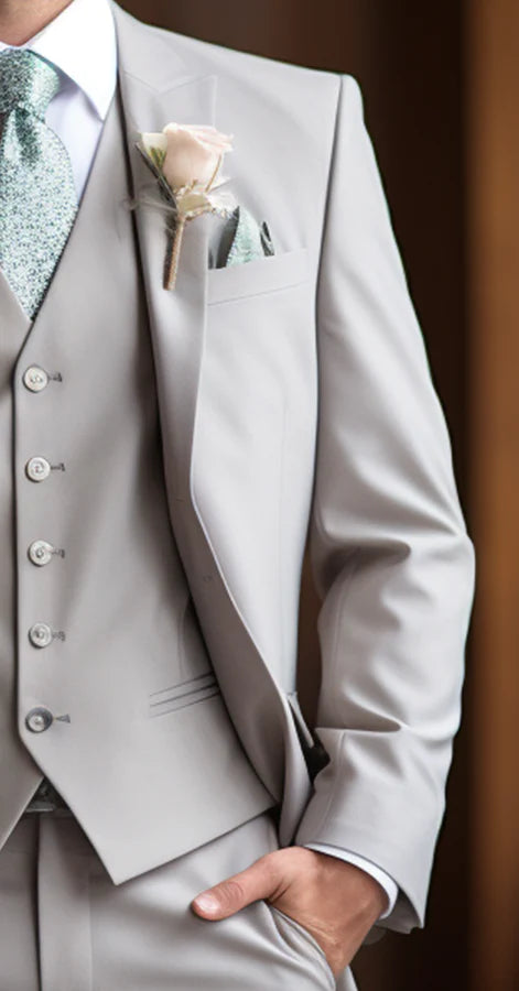 MEN'S LIGHT GREY BLAZER SUIT