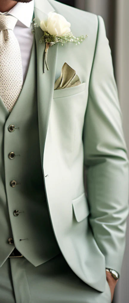 MEN'S LIGHT GREEN BLAZER SUIT