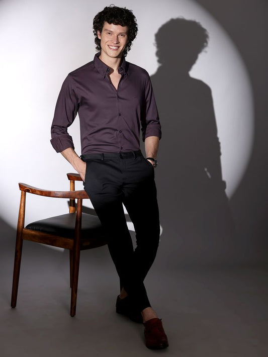 Wine Solid Shirt