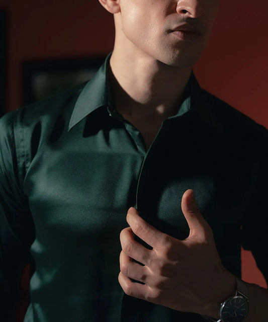Dark Green Solid Shirt