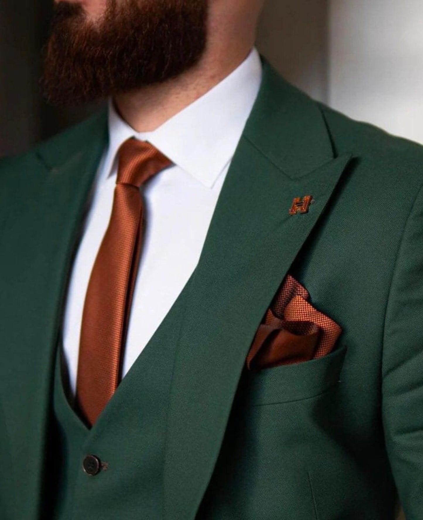 MEN'S DARK GREEN BLAZER SUIT