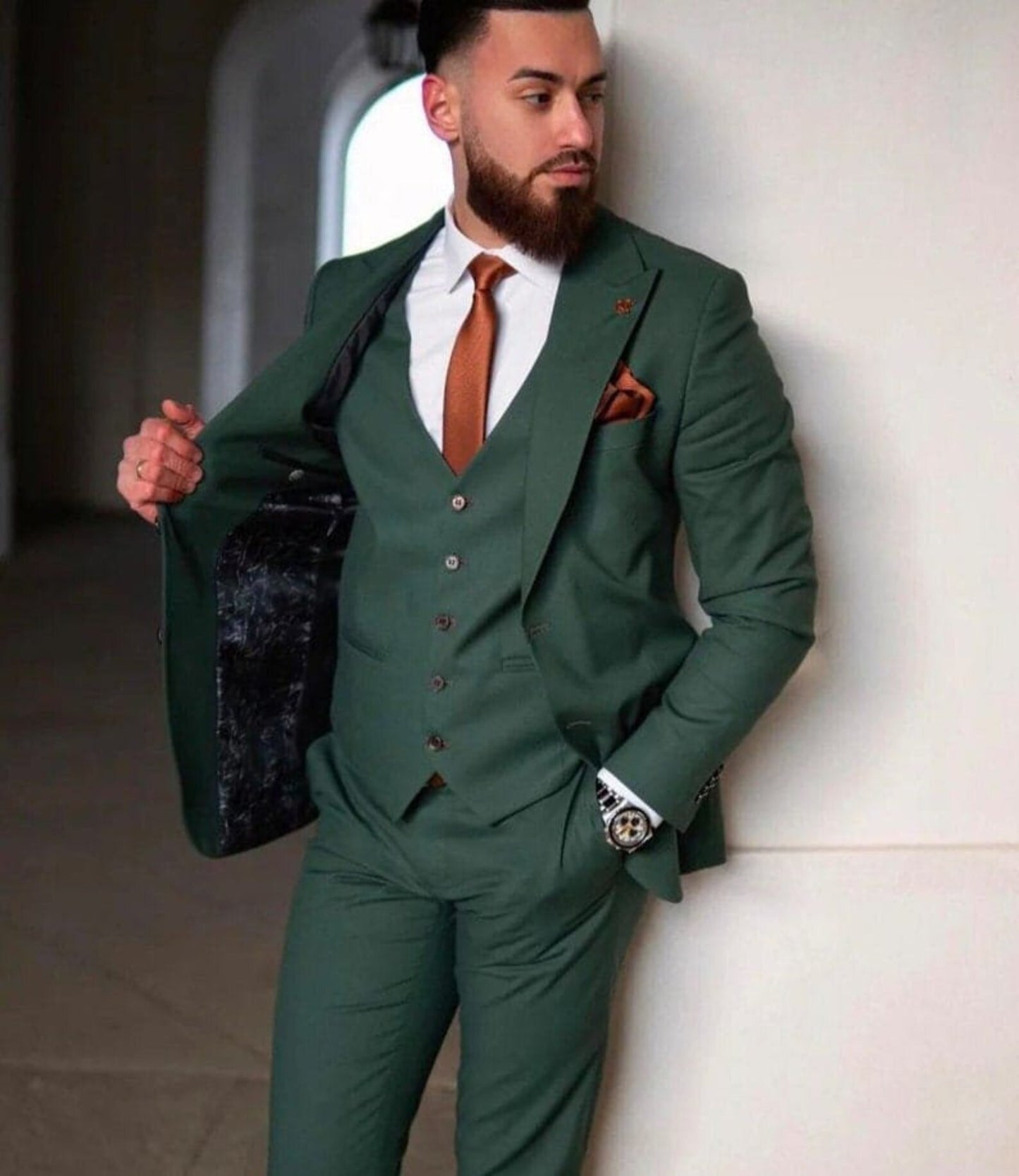 MEN'S DARK GREEN BLAZER SUIT