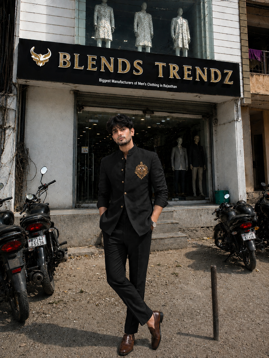Linen handwork jacket Shirt And pant set
