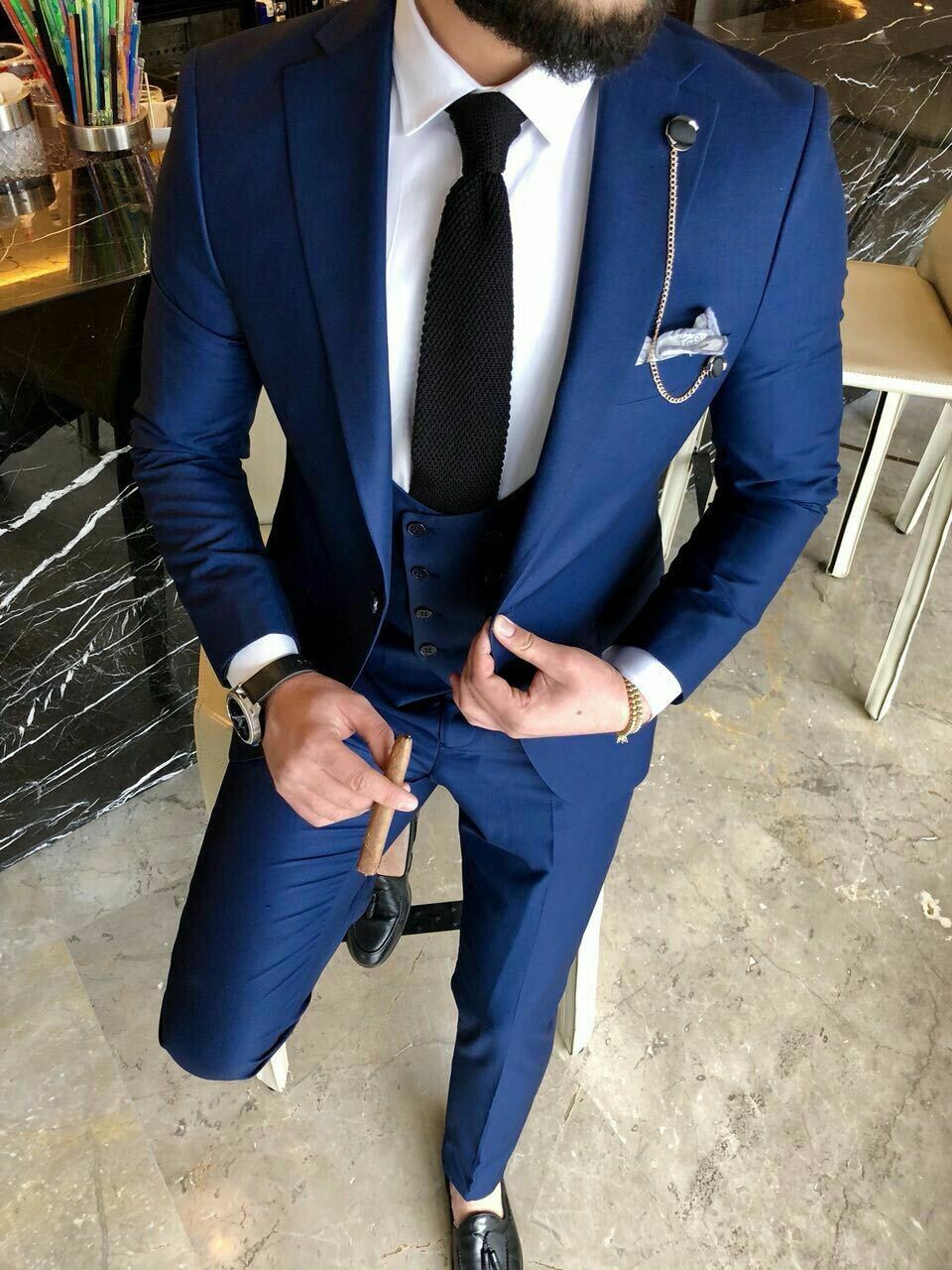 MEN'S DARK BLUE BLAZER SUIT