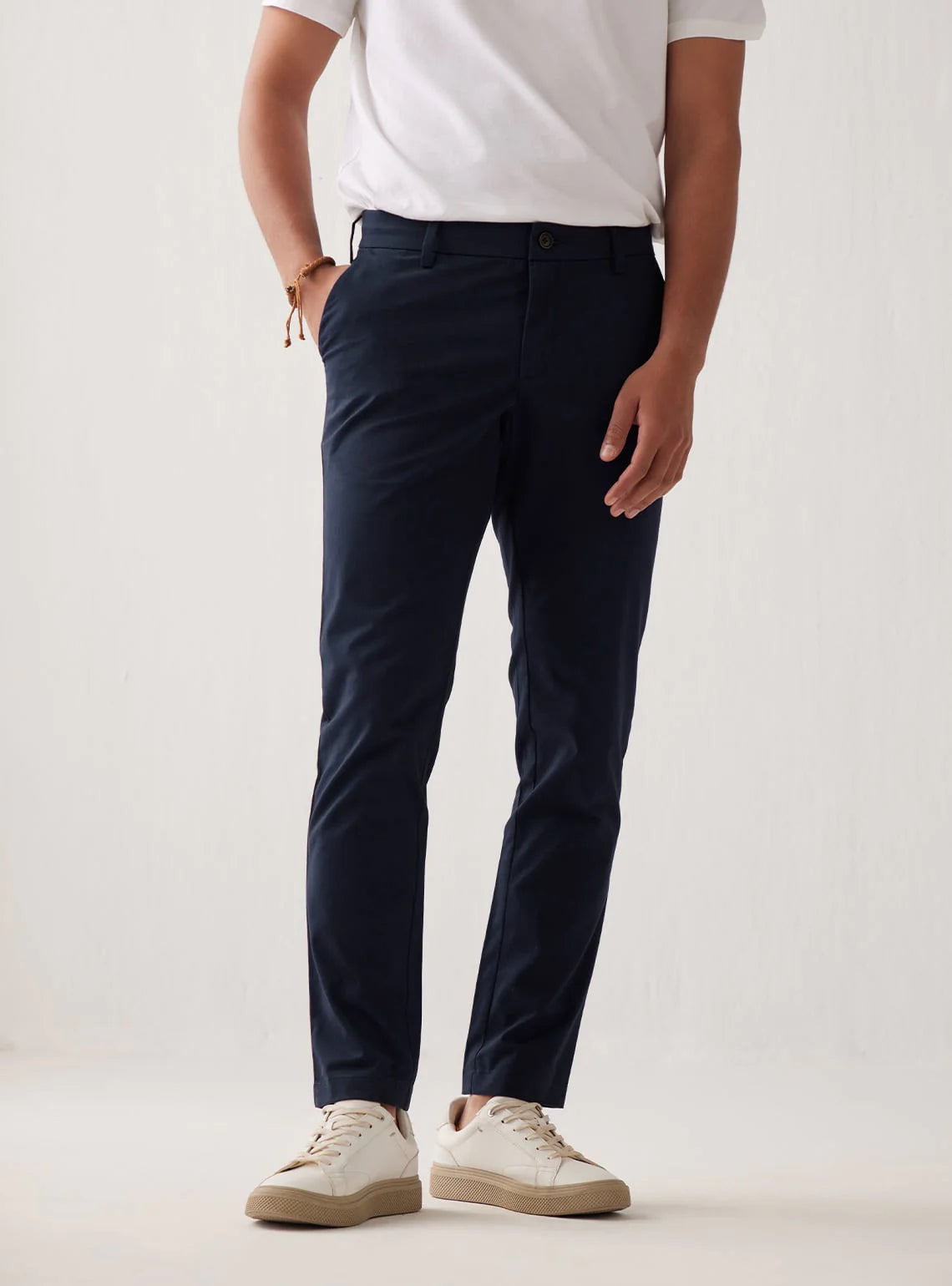 DARK BLUE COTTON CHINOS