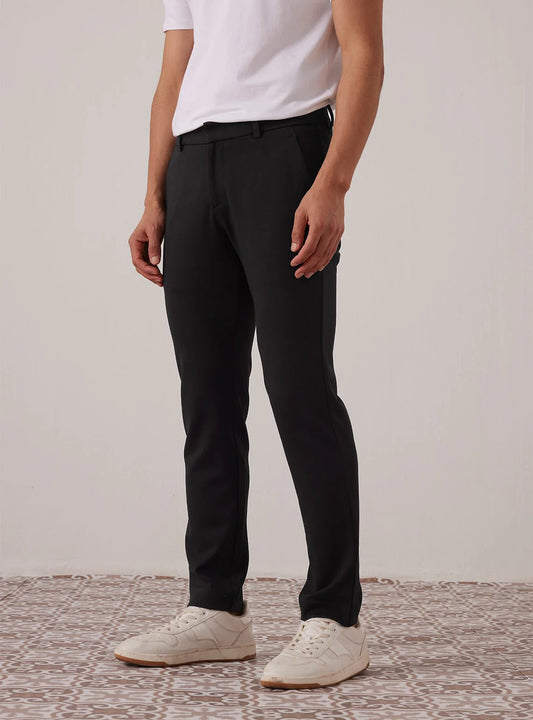 BLACK COTTON CHINOS