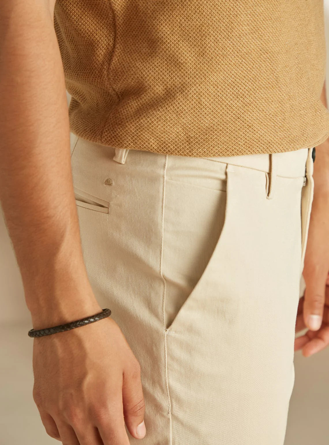 CREAM COTTON CHINOS