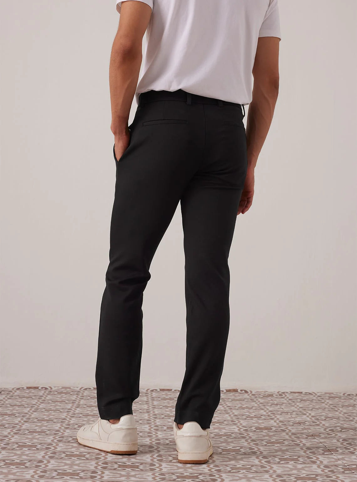 BLACK COTTON CHINOS