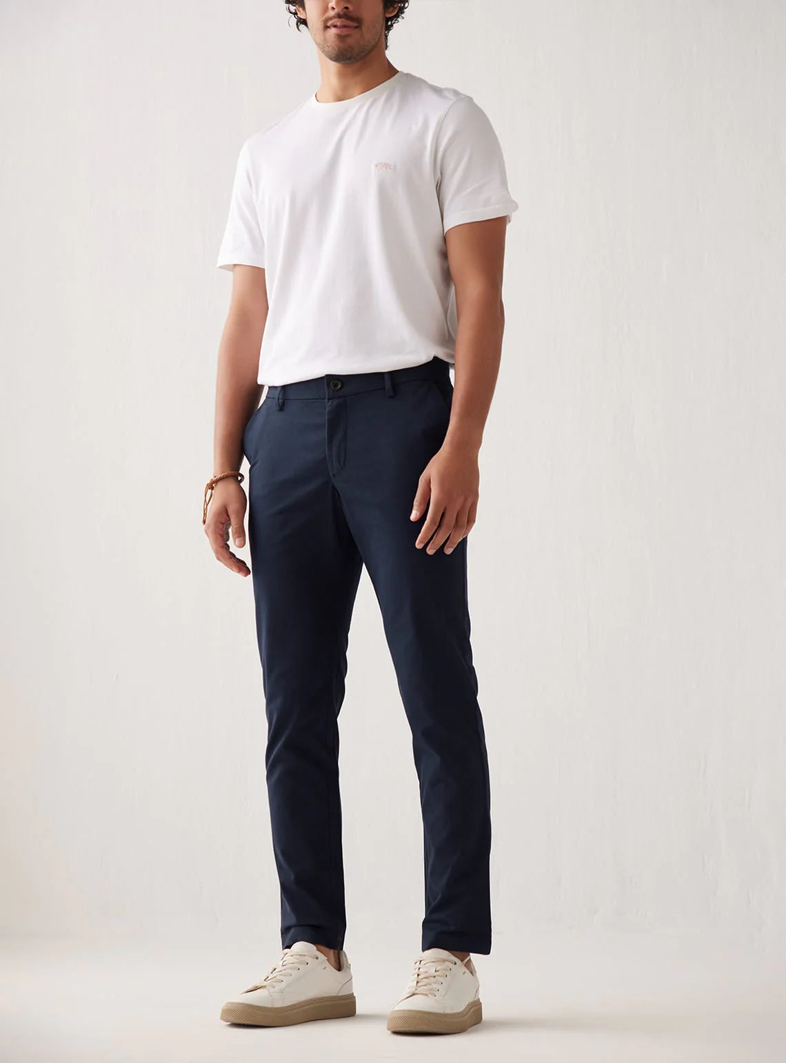 DARK BLUE COTTON CHINOS