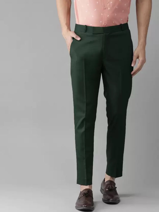 DARK GREEN WAIST ADJUSTABLE TROUSER