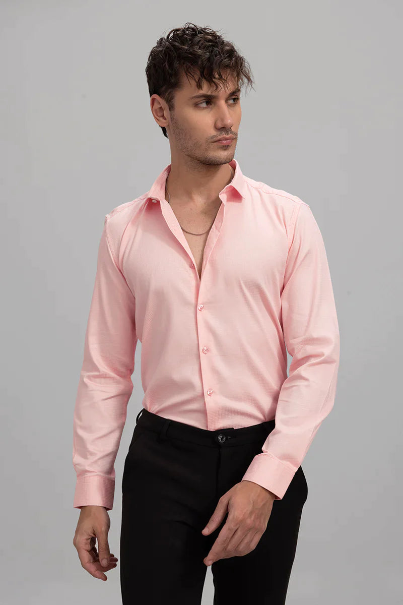 PINK SATIN SHIRT