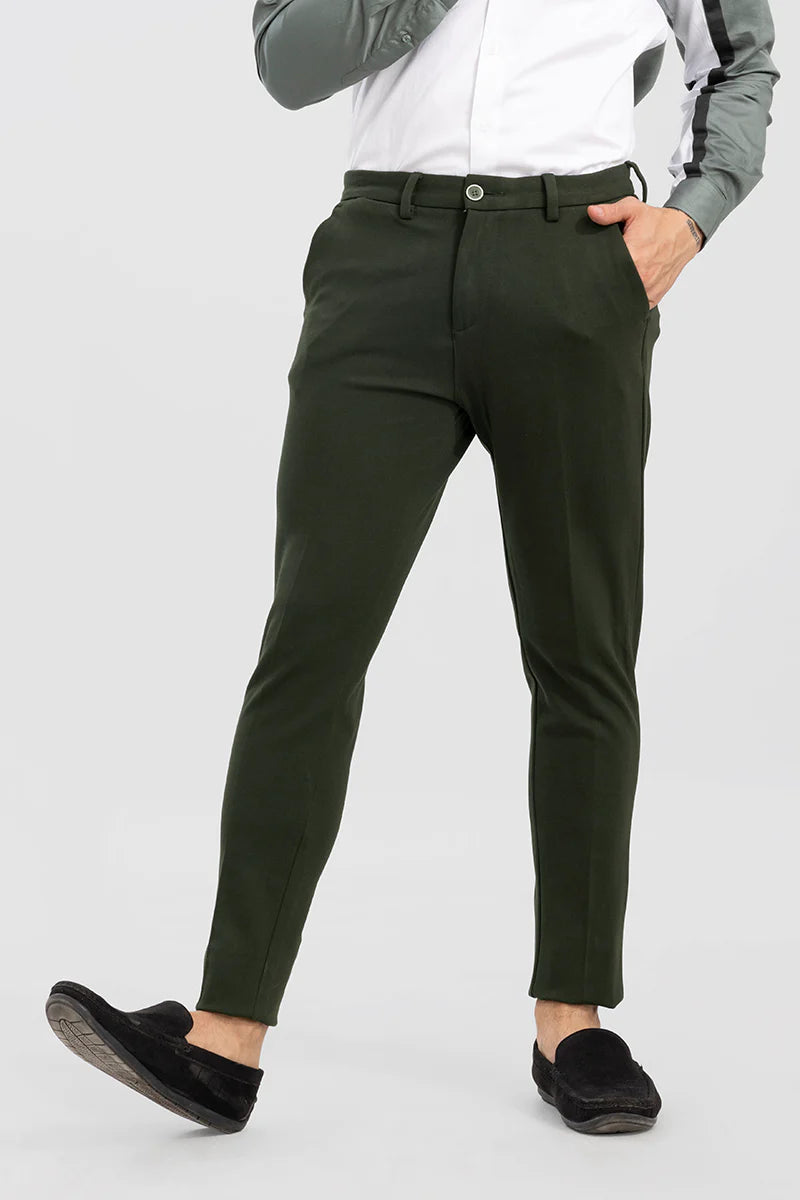 Plain Bottle Green Ladies MT Trouser, Size: 30.0, Model Name/Number: Fithub  at Rs 190/piece in Surat