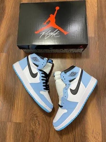 AF1 light blue with black nike
